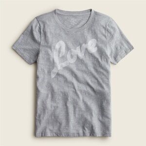 J.Crew sz Medium M Vintage Cotton LOVE T Shirt ❤️